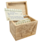 Personalized Wood Recipe Card Box – Engraved Recipe Storage Keepsake Gift