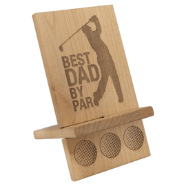 4.5" x 8" Red Alder Cell Phone & Tablet Easel – Personalized Wooden Desk Stand