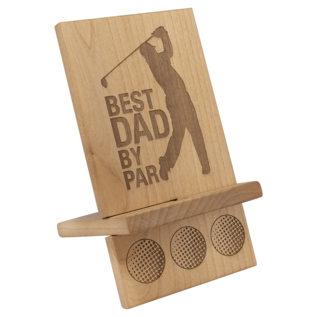 4.5" x 8" Red Alder Cell Phone & Tablet Easel – Personalized Wooden Desk Stand