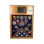 Morgan House Shadow Box with Laser Engraving on Top with Digital Screen..3x5 Flag Area