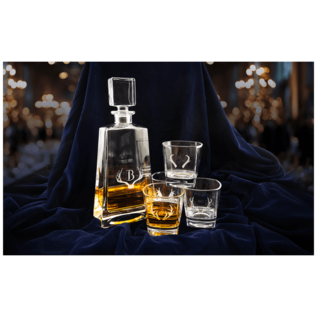 750 mL Decanter Set with 12" Decanter & 4 Glasses – Personalized Gift Set