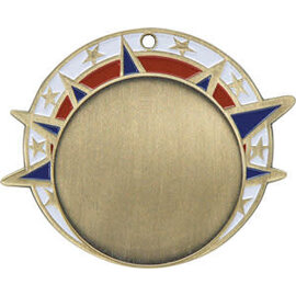 USA Sport Medal, 2" Holder, Gold - 2 1/2" Diameter