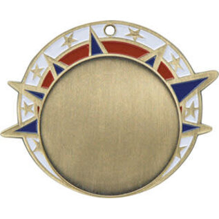 USA Sport Medal, 2" Holder, Gold - 2 1/2" Diameter