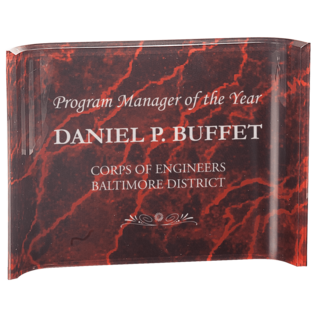 Engraved  Acrylic Crescent Award