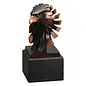 9" Modern Bronze Resin Eagle Head Award