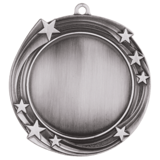2 3/4" Swirling Star 2" Insert Holder Medal