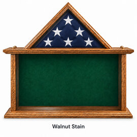 Morgan House MSB-07 Military Shadow Box with Flag Display on Top
