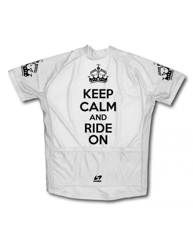 JERSEY MEN KEEP CALM AND RIDE WHITE XL
