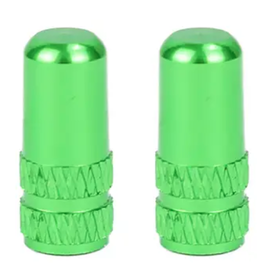 VALVE CAPS PV ALUM GREEN PAIR