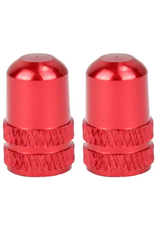 VALVE CAPS SV ALUM RED PAIR