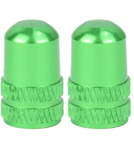 VALVE CAPS SV ALUM  GREEN PAIR