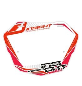Insight BMX NUMBER PLATE INSIGHT VISION 2D MINI RED/WHT