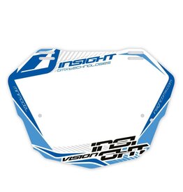 Insight BMX NUMBER PLATE INSIGHT VISION 2D PRO BLUE/WHT