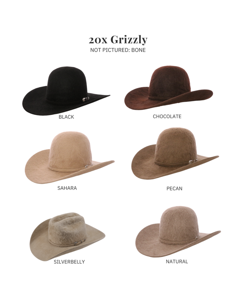 AMERICAN HAT CO AMR 20X 4 1/4 Grizzly Pecan LO