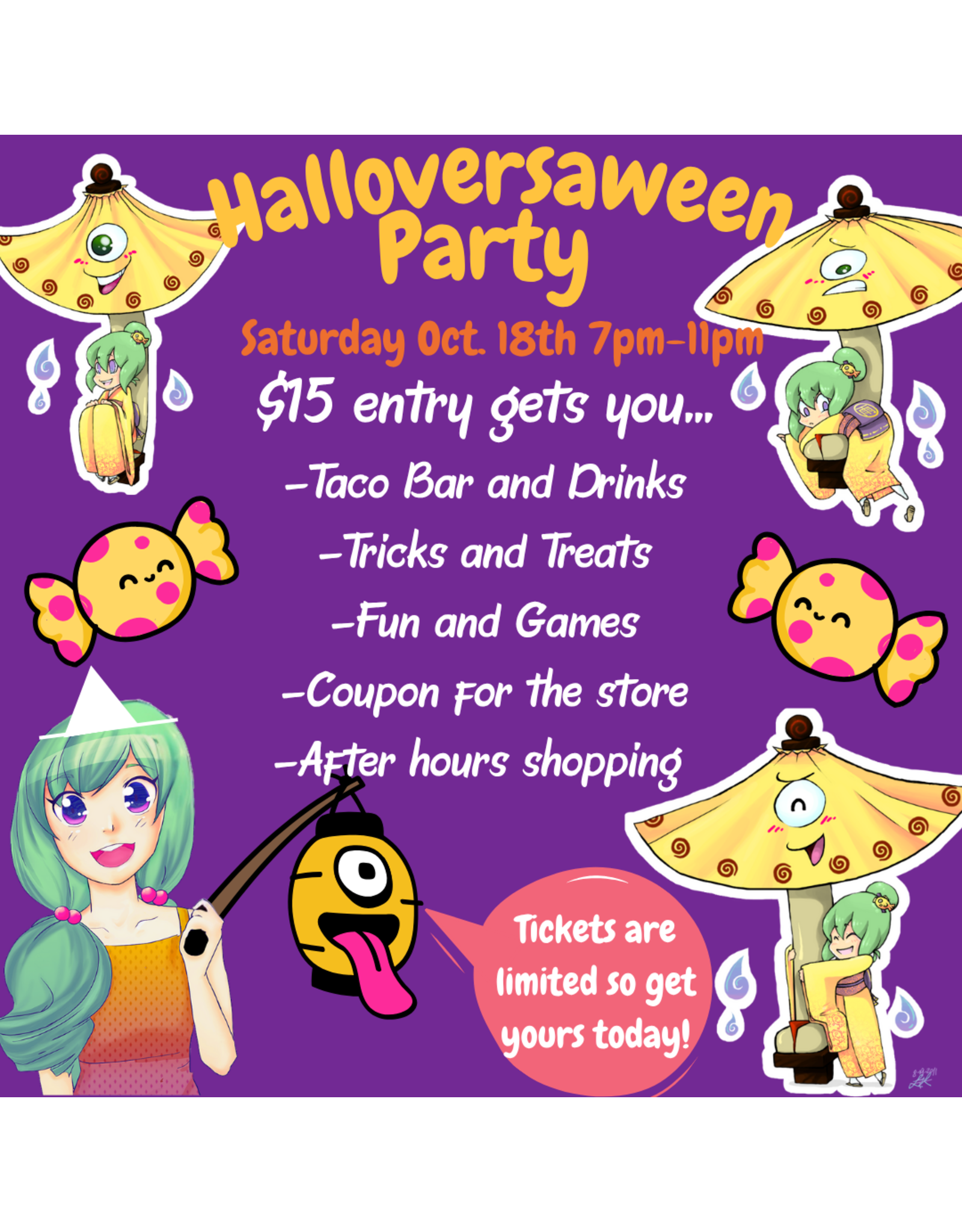 Halloversaween Party at Rainy Day Anime