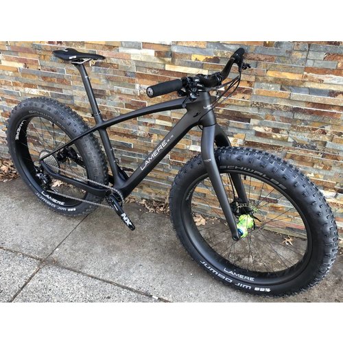 LaMere Cycles 15.5" Fat Bike with Onyx Green front hub LaMere Cycles 15.5" Fat Bike with Onyx Green front hub