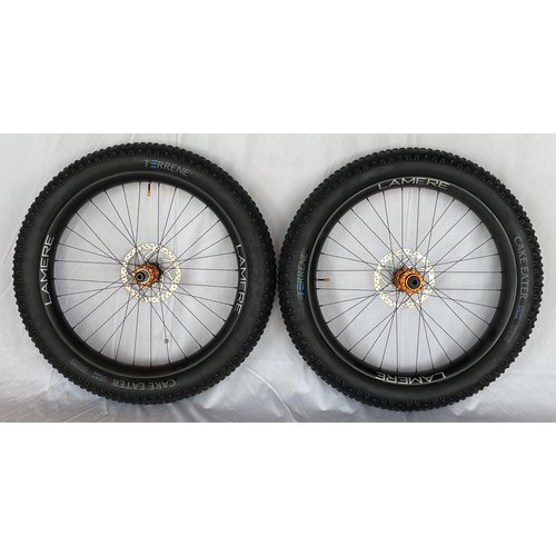 LaMere Cycles 27.5" Fat Wheel Set, Orange Onyx Hubs LaMere Cycles 27.5" Fat Wheel Set, Orange Onyx Hubs
