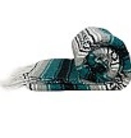 Yoga Accessories Mexican Blanket - Teal Green