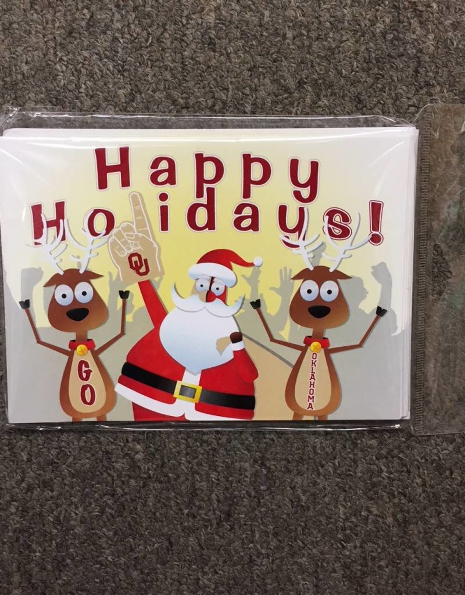 The Fanatic Group Santa & Reindeer Happy Holidays Christmas Card (10pk)