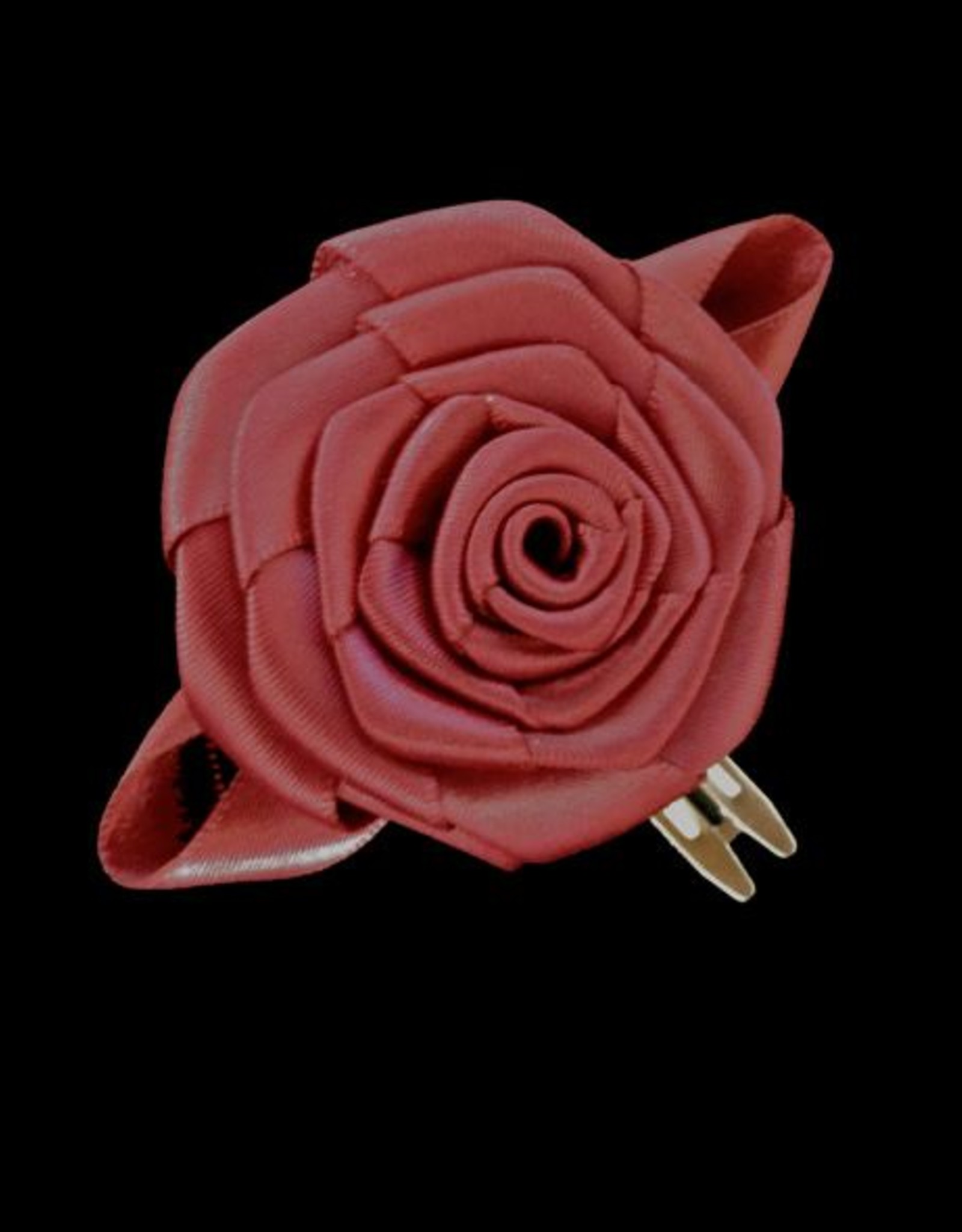 Divine Creations Dark Crimson Rose Hair Clip