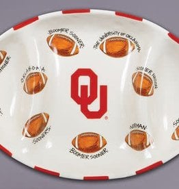 Magnolia Lane Magnolia Lane 3-Section Football Platter