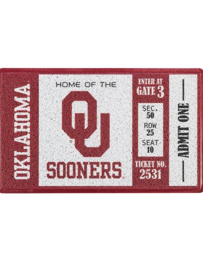 Ou Sooners Ticket Turf Door Mat Balfour Of Norman