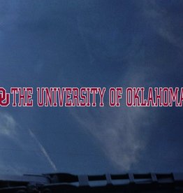 Color Shock OU The University Of Oklahoma Crimson/White Auto Decal 1.5"x15.5"