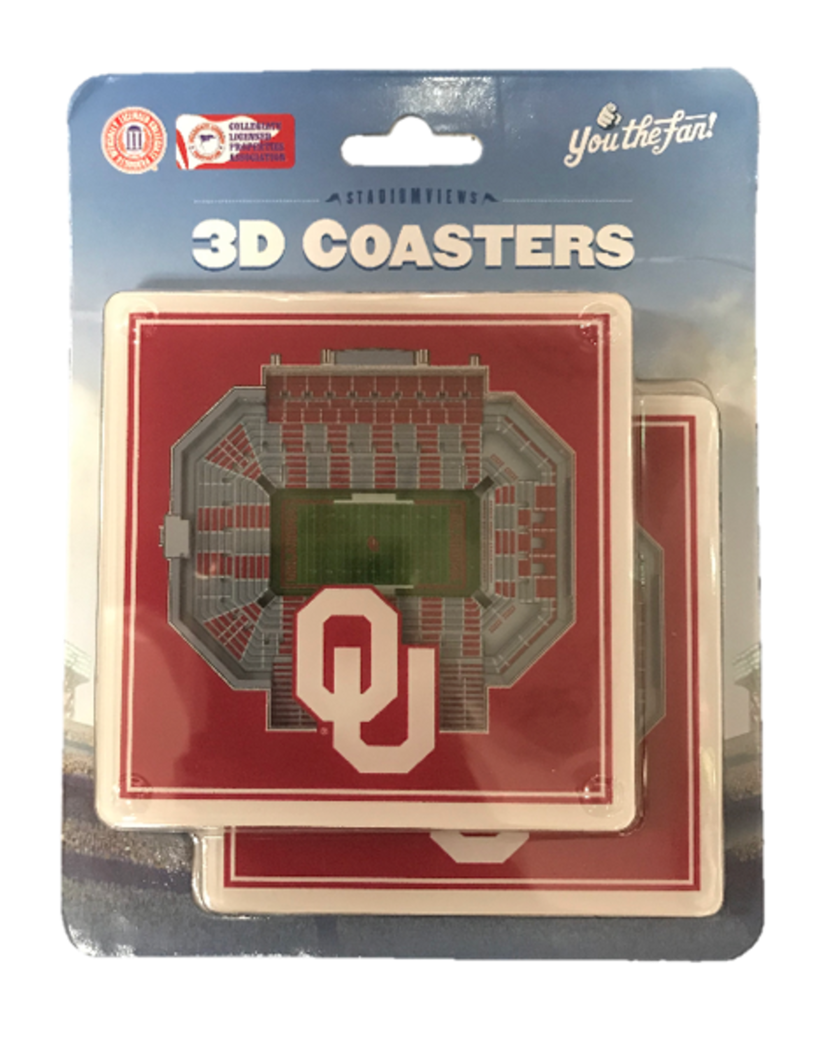 You The Fan Oklahoma Sooners 3D StadiumViews Coaster
