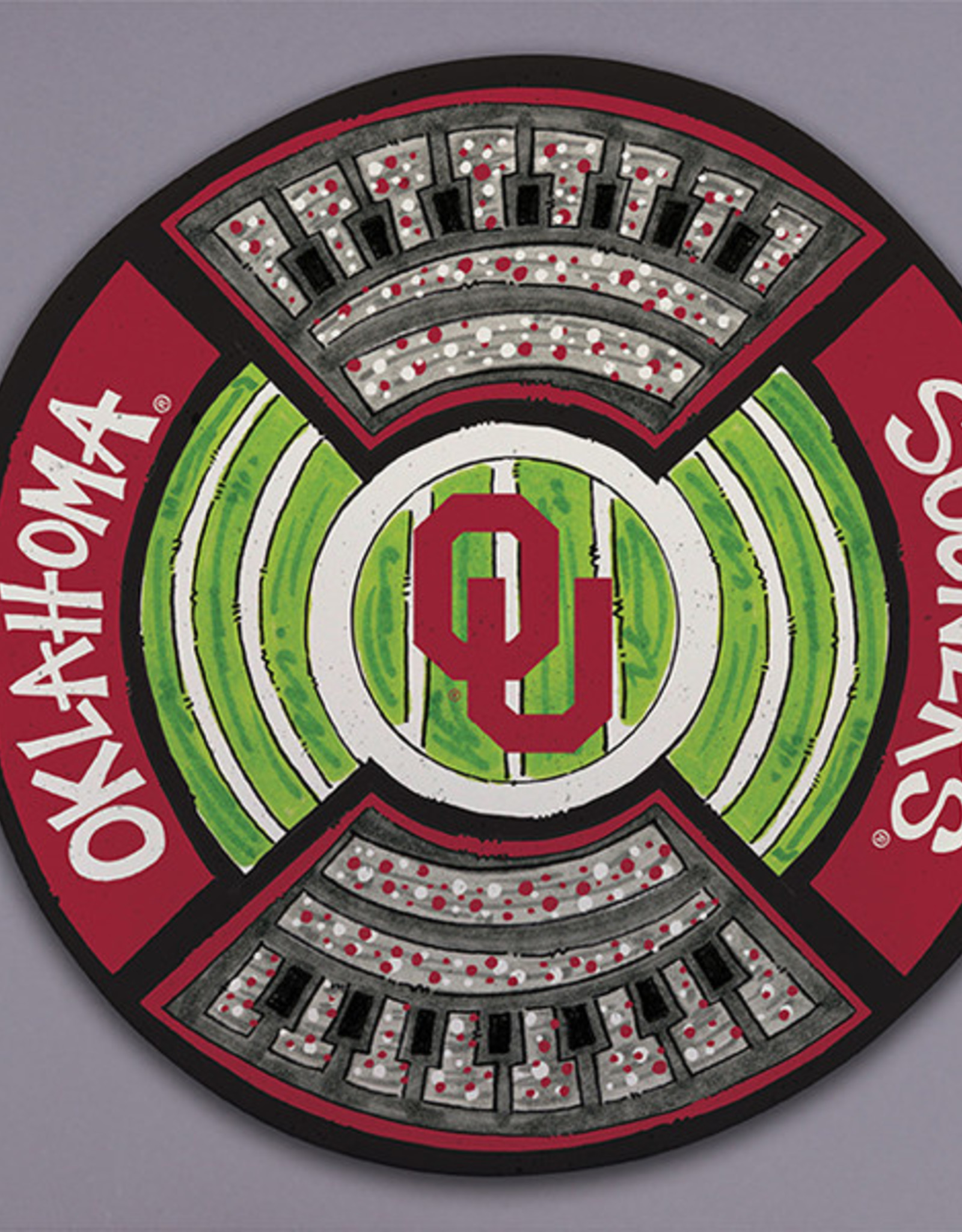 Magnolia Lane Magnolia Lane Melamine Round OU Stadium Platter