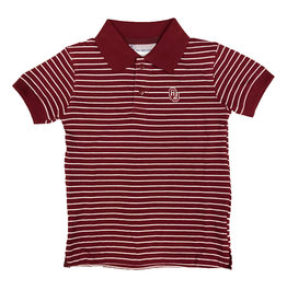 Two Feet Ahead Toddler OU Stripe Jersey Golf Shirt