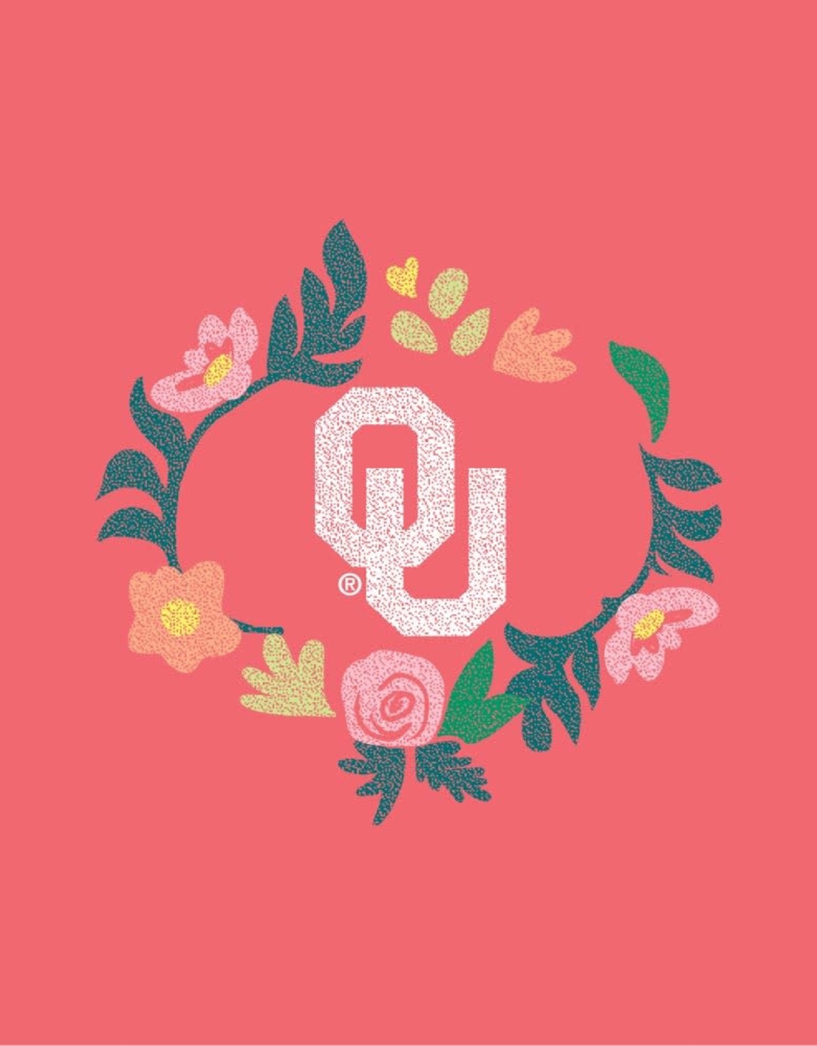 Hanes Comfort Wash The University of Oklahoma Mom Floral Pocket Tee