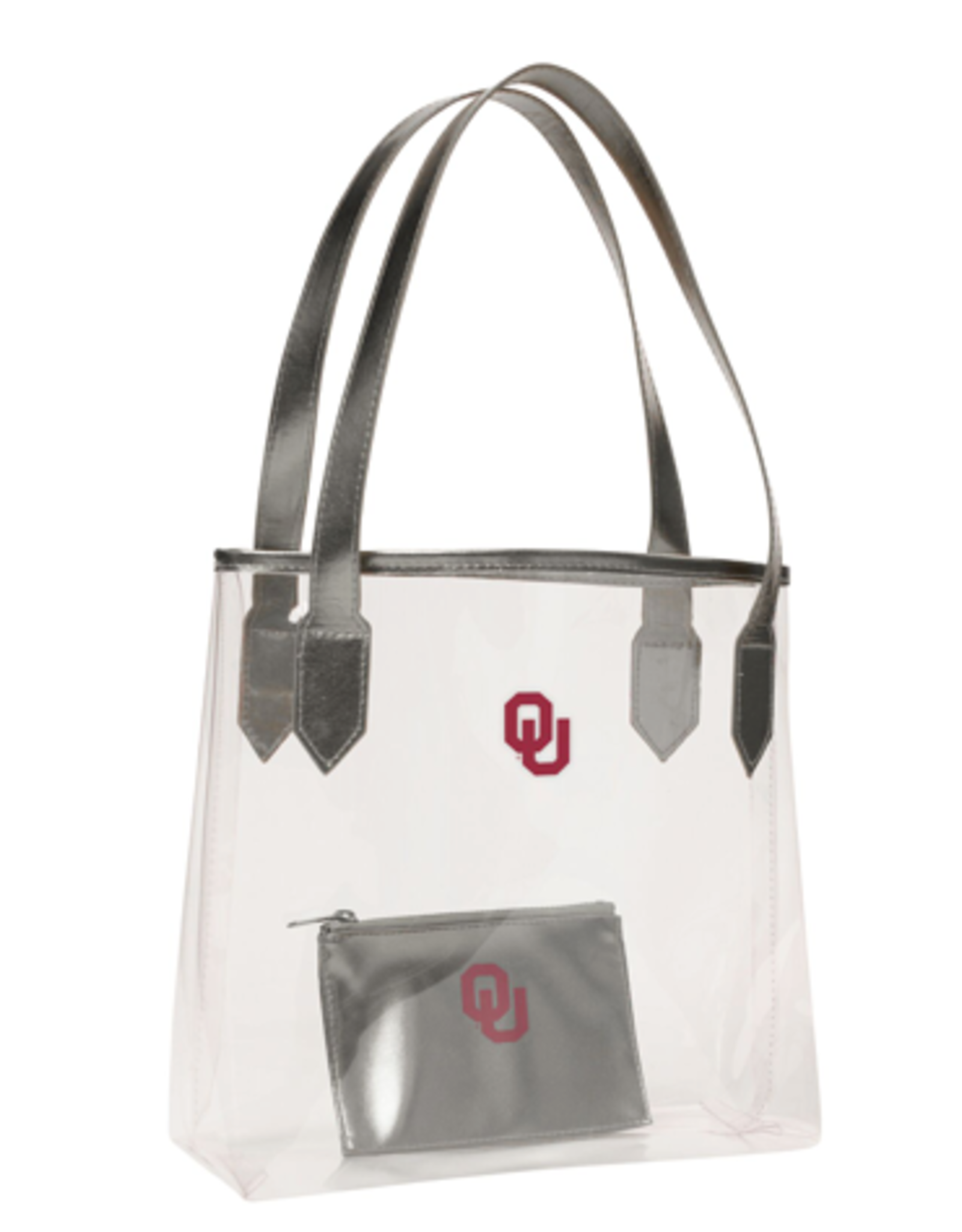 Chicka-d Chicka~d OU Clear Carryall Stadium Tote w/ Privacy Pouch