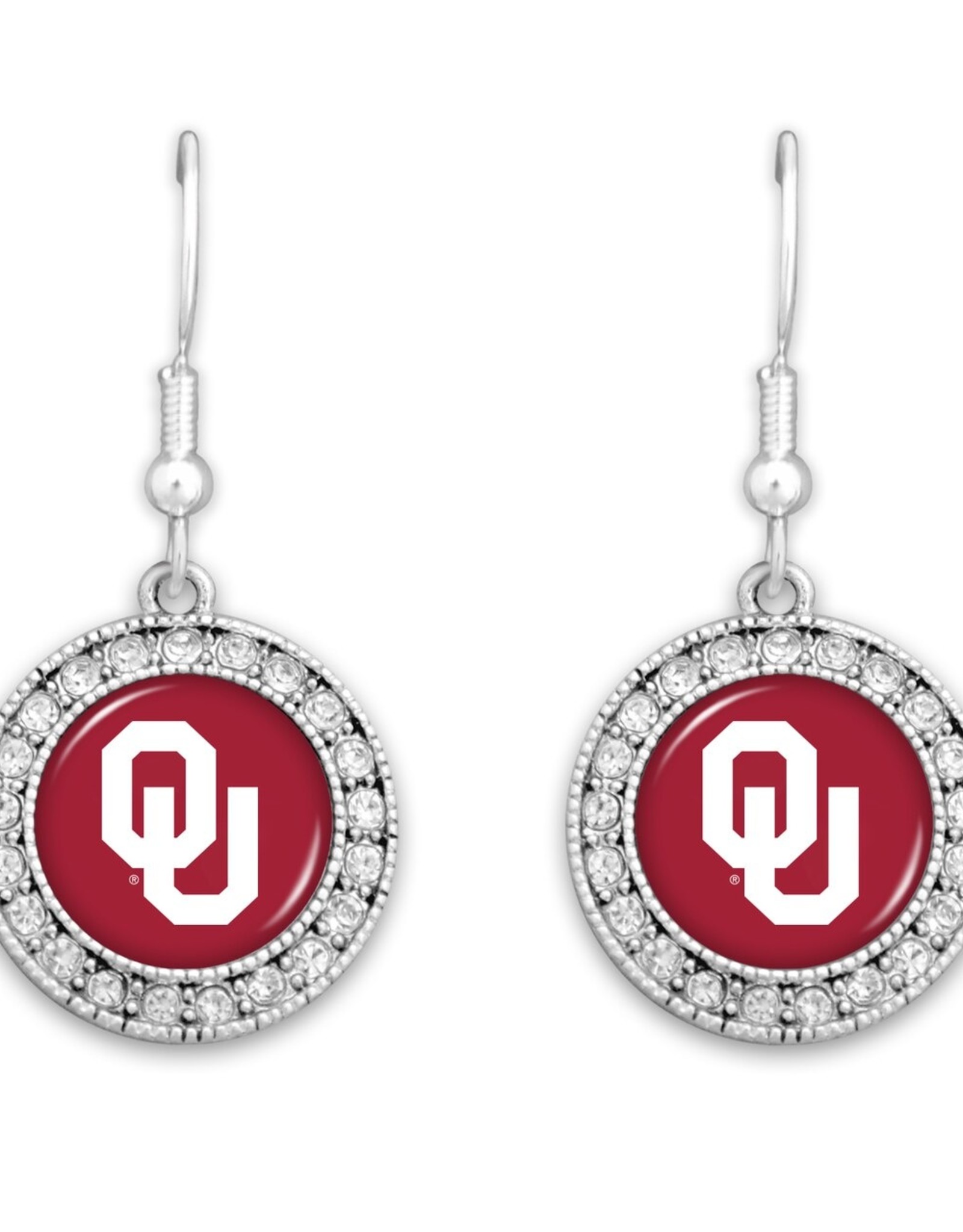 FTH x FTH OU Crystal Round Earrings