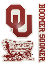 WinCraft OU/Schooner/Boomer Sooner 3pk Decals