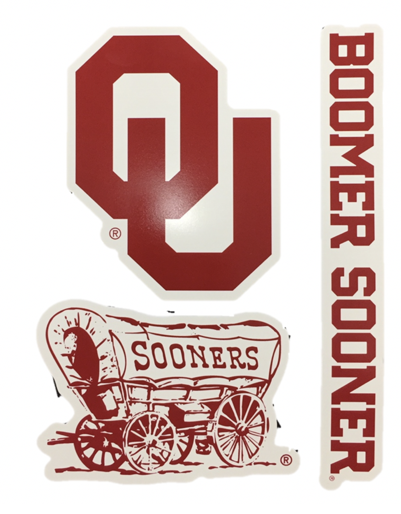 WinCraft OU/Schooner/Boomer Sooner 3pk Decals