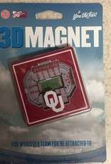 You The Fan OU Stadium 3D Magnet 2.25"x2.25"