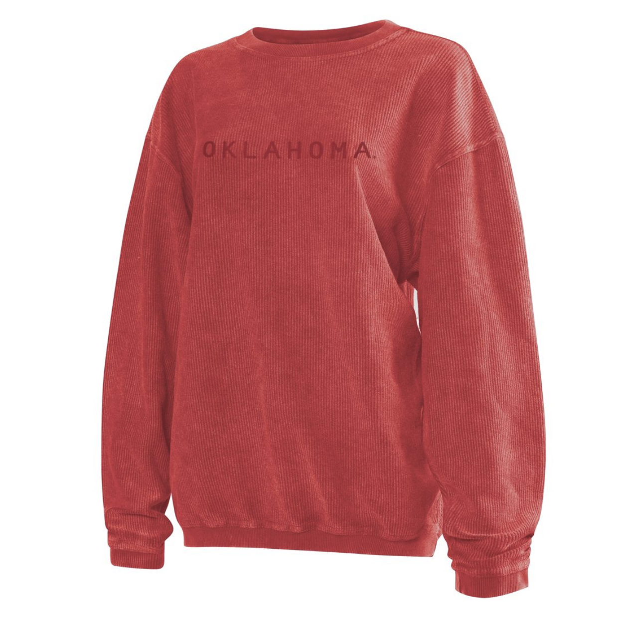 Embroidered Crewneck Sweatshirt (Crimson)