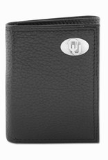 Zep-Pro Zep-Pro Black Pebble Grain Trifold Wallet