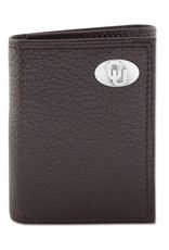 Zep-Pro Zep-Pro Brown Pebble Grain Trifold Wallet