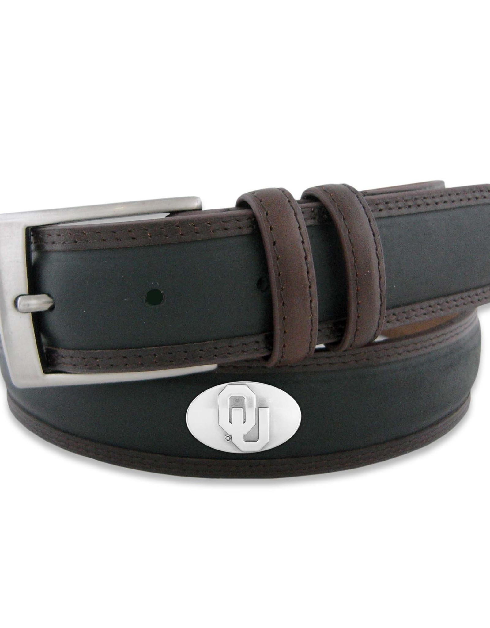 Zep-Pro Zep-Pro OU Concho Belt Black with Brown Trim