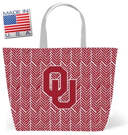 University of Oklahoma Boomer Sooner Beaded Purse Strap in Crimson and  White by Desden