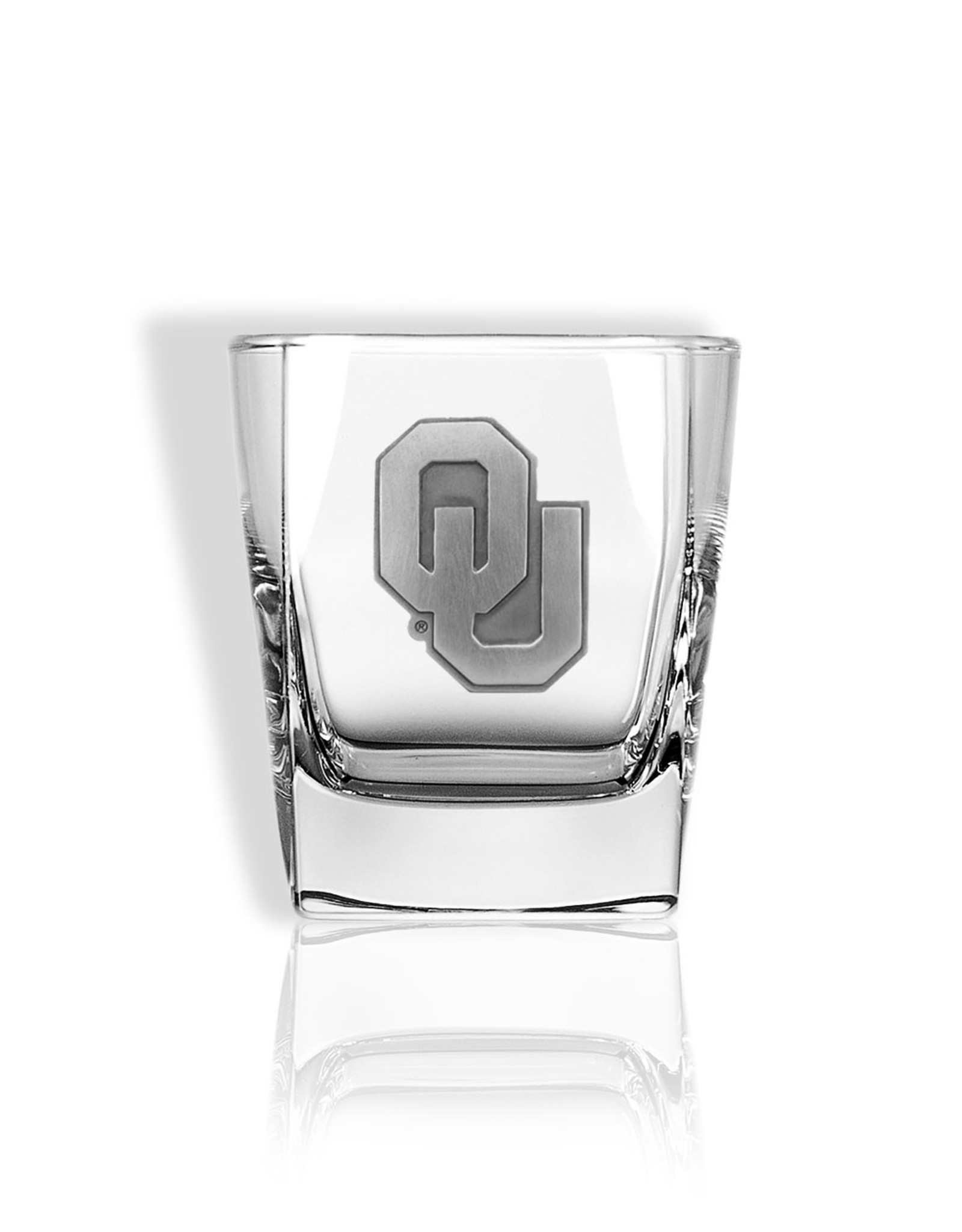 Sparta OU Rocks Glass w/ Pewter Emblem