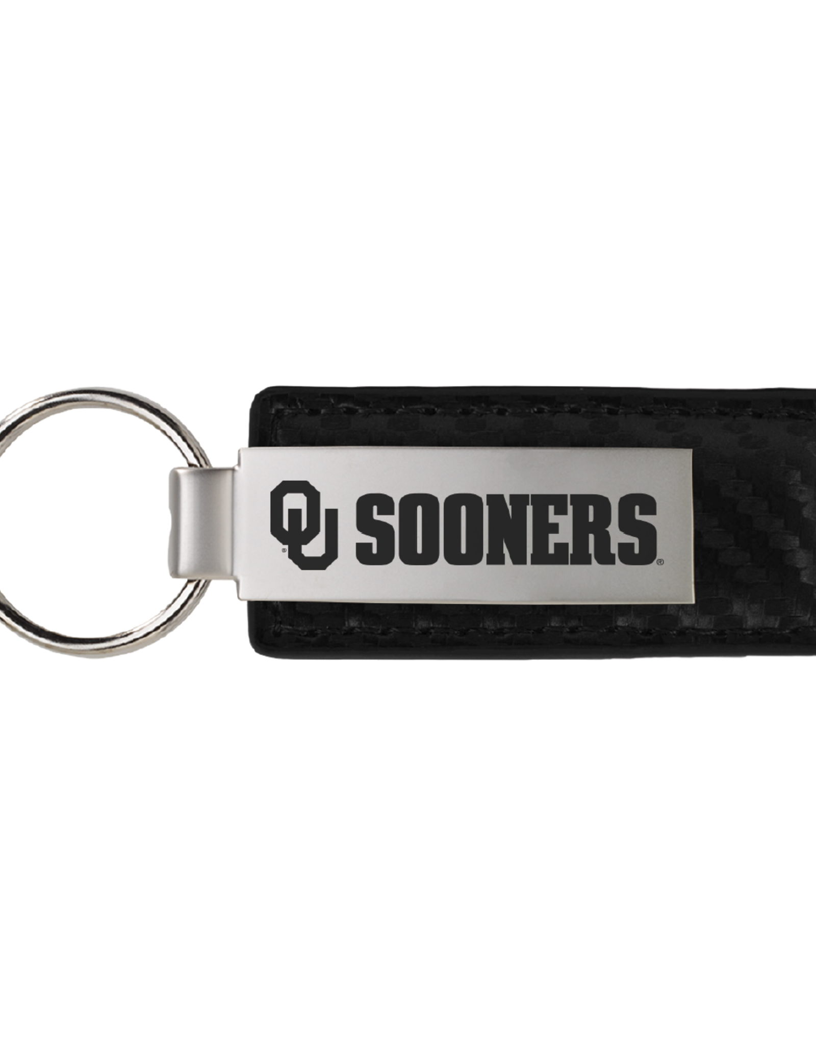 LXG LXG OU Sooners Carbon Leather/Metal Keychain