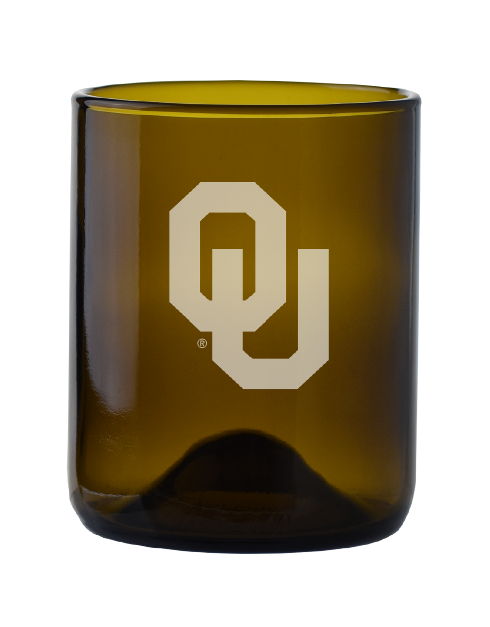 LXG LXG Etched OU 12oz Recycled Wine Bottle Glass-Amber