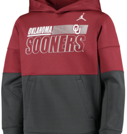 jordan men's oklahoma sooners practice fleece hoodie