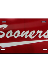 WinCraft Wincraft Sooners w/ Tail Crimson w/ Clear Acrylic License Plate