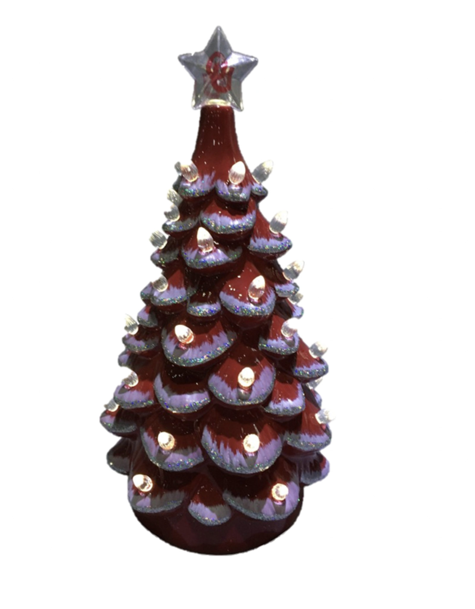 Santa's Workshop OU 14" Lighted Ceramic Tree