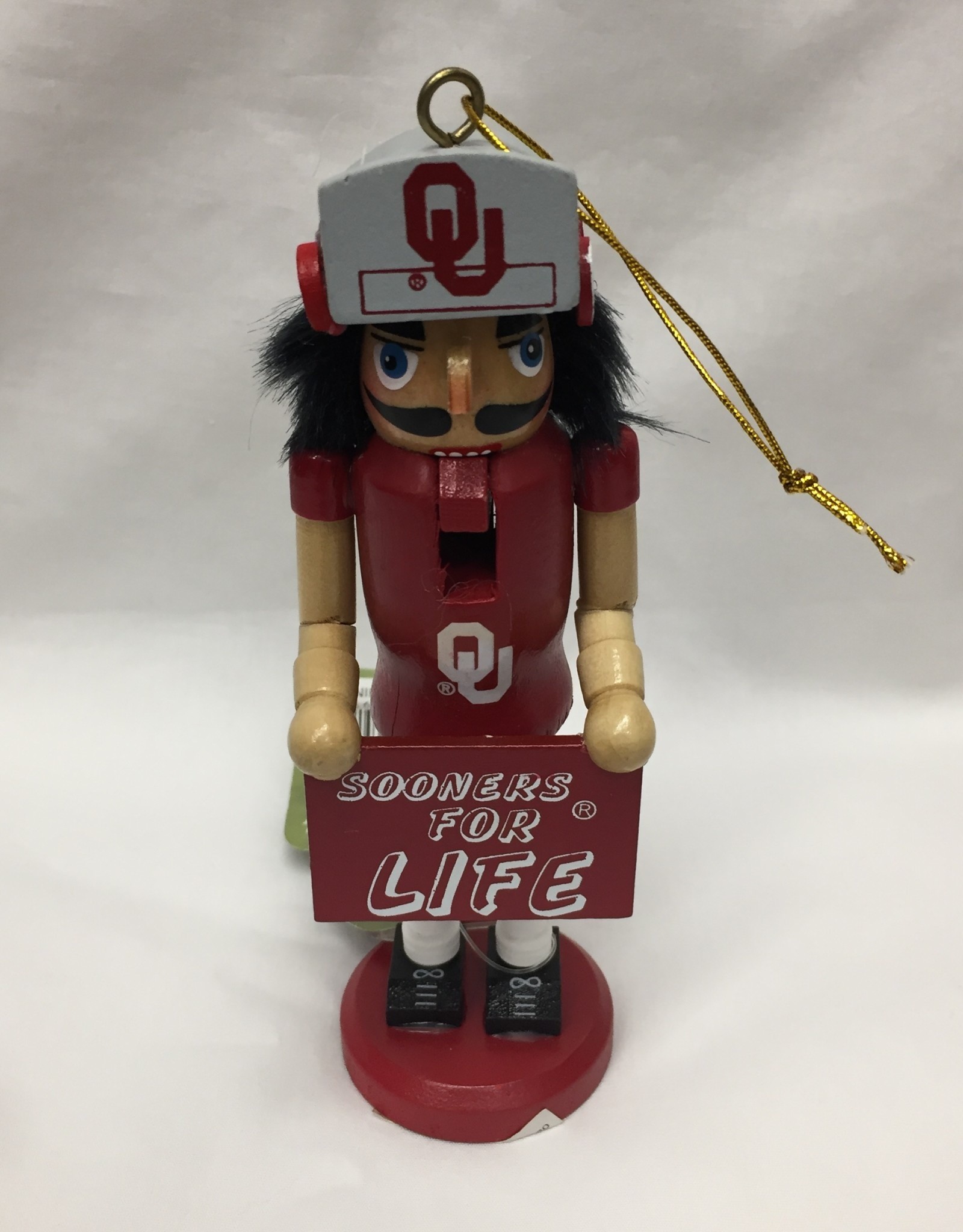 Santa's Workshop OU Sooners For Life 6" Ornament