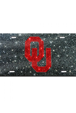 Stockdale OU Crimson/Black Glitter License Plate