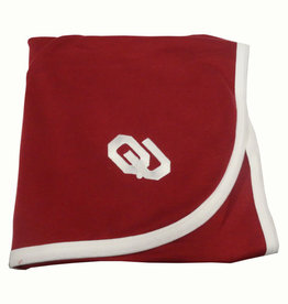 Two Feet Ahead OU Crimson Baby Blanket